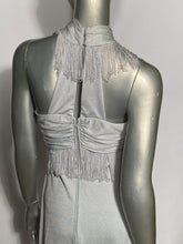 Vintage Fredericks of Hollywood Fringe Baby Blue Disco Dress