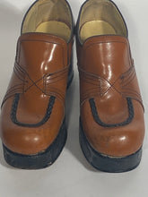 Brown Leather 4” Platform Shoes Size 11.5