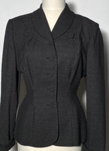 Betty Rose Early 1950s Black 2 Piece Womens Skirt & Jacket