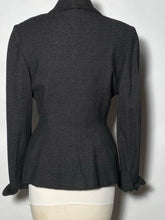 Betty Rose Early 1950s Black 2 Piece Womens Skirt & Jacket