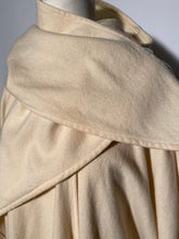 1970s Spring Virgin Wool Hooded Cream Poncho Cape By Also Gordon