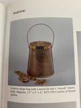 1950s Majestic Metal Lantern Circular Lace Glitter Pressed Sides Metal Handbag