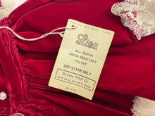 NWT Vintage Valentine Infant Red Velvet Layered Lace Crinoline Dress