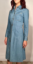 Late 1970s - Early 80s Foxmoor Denim Long Jean Dress Made In The USA Sz 7