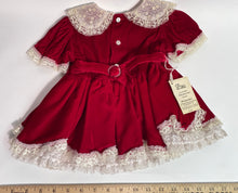 NWT Vintage Valentine Infant Red Velvet Layered Lace Crinoline Dress