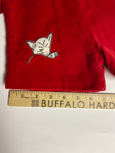 Vintage Valentine Romper Infant Red Velvet Jumper Kitty Embroidery