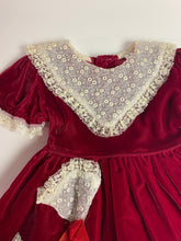 NWT Vintage Valentine Infant Red Velvet Layered Lace Crinoline Dress