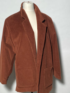 Vintage 1980s Giorgio Sant' Angelo Rust Heavy Cord Blazer Size Large