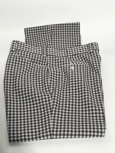 1970s Levis Panatella Grey Red Herringbone Pattern Polyester Flare Pant 38x32