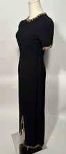 1940s 2 Piece Rayon Crepe Black Ballgown With Bolero