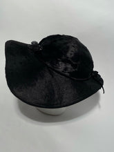 Vintage 1940s Black Fur Felt Abstract Hat Sequin Pine Cone By Doree