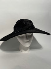 Vintage 1940s Black Fur Felt Abstract Hat Sequin Pine Cone By Doree