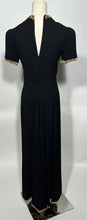 1940s 2 Piece Rayon Crepe Black Ballgown With Bolero