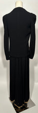 1940s 2 Piece Rayon Crepe Black Ballgown With Bolero