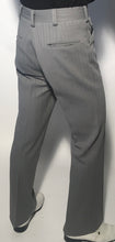 1970s Grey Ribbed Polyester Flare Disco Pant 30" x 31"