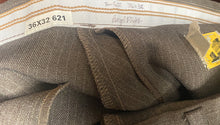 Brown Pinstripe Angel Flight Disco Flare Pants 36x32