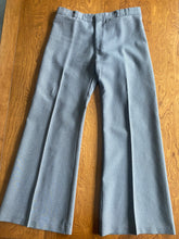 Brown Pinstripe Angel Flight Disco Flare Pants 36x32