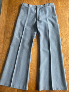 Brown Pinstripe Angel Flight Disco Flare Pants 36x32