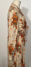 1970s Floral 2 Piece Halter Maxi Dress With Tie Front Bolero