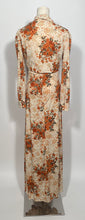 1970s Floral 2 Piece Halter Maxi Dress With Tie Front Bolero