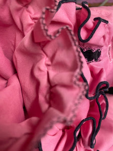 Palm Beach Vintage Fuscia Pink Men's Disco Ruffled Tuxedo Shirt Size Medium