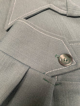 Men's 1970s Green Vintage Leisure Button Down Top Pocket Front