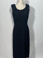 Jerry Gilden Early 1960s Black Embroidered Beaded Sheath Dress
