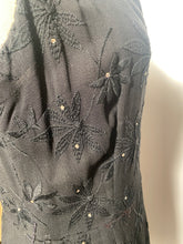 Jerry Gilden Early 1960s Black Embroidered Beaded Sheath Dress