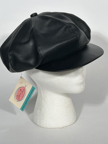Black Leather Flap Jack Hat
