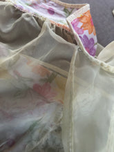 Sheer Yellow Floral Trim Vintage Apron