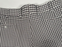 1970s Levis Panatella Grey Red Herringbone Pattern Polyester Flare Pant 38" x 32"