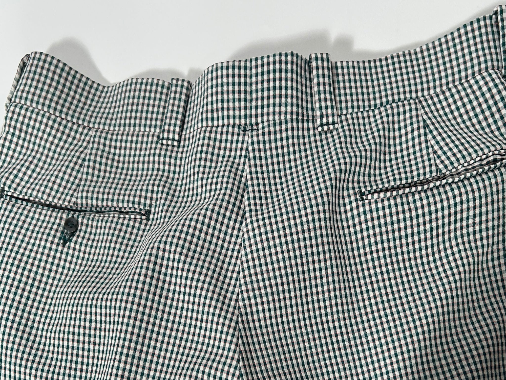 1970s Levis Panatella Checked Pattern Polyester Flare Pant 36