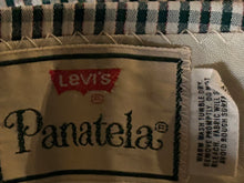 1970s Levis Panatella Checked Pattern Polyester Flare Pant 36" x 31"