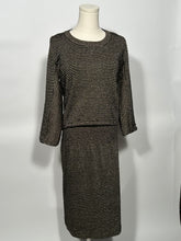 Early 1980s YSL Rive Gauche Made In Hong Kong Metallic 2 Piece Skirt Top