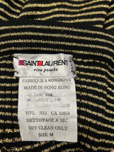 Early 1980s YSL Rive Gauche Made In Hong Kong Metallic 2 Piece Skirt Top