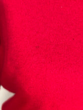 1950s 100% Scottish Cashmere Red Sweater 3/4 Sleeve By Braemar