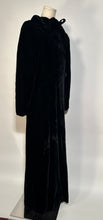 1930s Art Deco Textured Black Velvet Opera Evening Coat