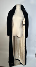 1930s Art Deco Textured Black Velvet Opera Evening Coat