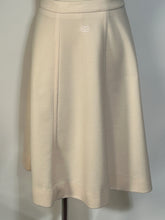 Vintage GG Logo Givenchy 1970s Cream Mini A Line Flare Skirt