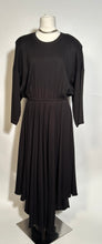 Norma Kamali Cotton Black Jersey Full Skirted Dress