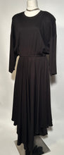 Norma Kamali Cotton Black Jersey Full Skirted Dress