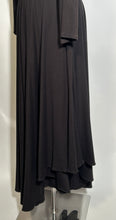 Norma Kamali Cotton Black Jersey Full Skirted Dress