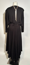 Norma Kamali Cotton Black Jersey Full Skirted Dress
