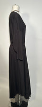 Norma Kamali Cotton Black Jersey Full Skirted Dress