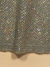 1960s Vintage Blue Wool Sequin Sweater Cardigan