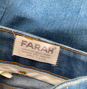 Farrah Blue Jeans With Orange Stitching Boot Cut Flare