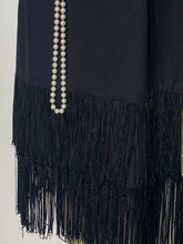 Vintage Black Fringe Shift Flapper Style Dress