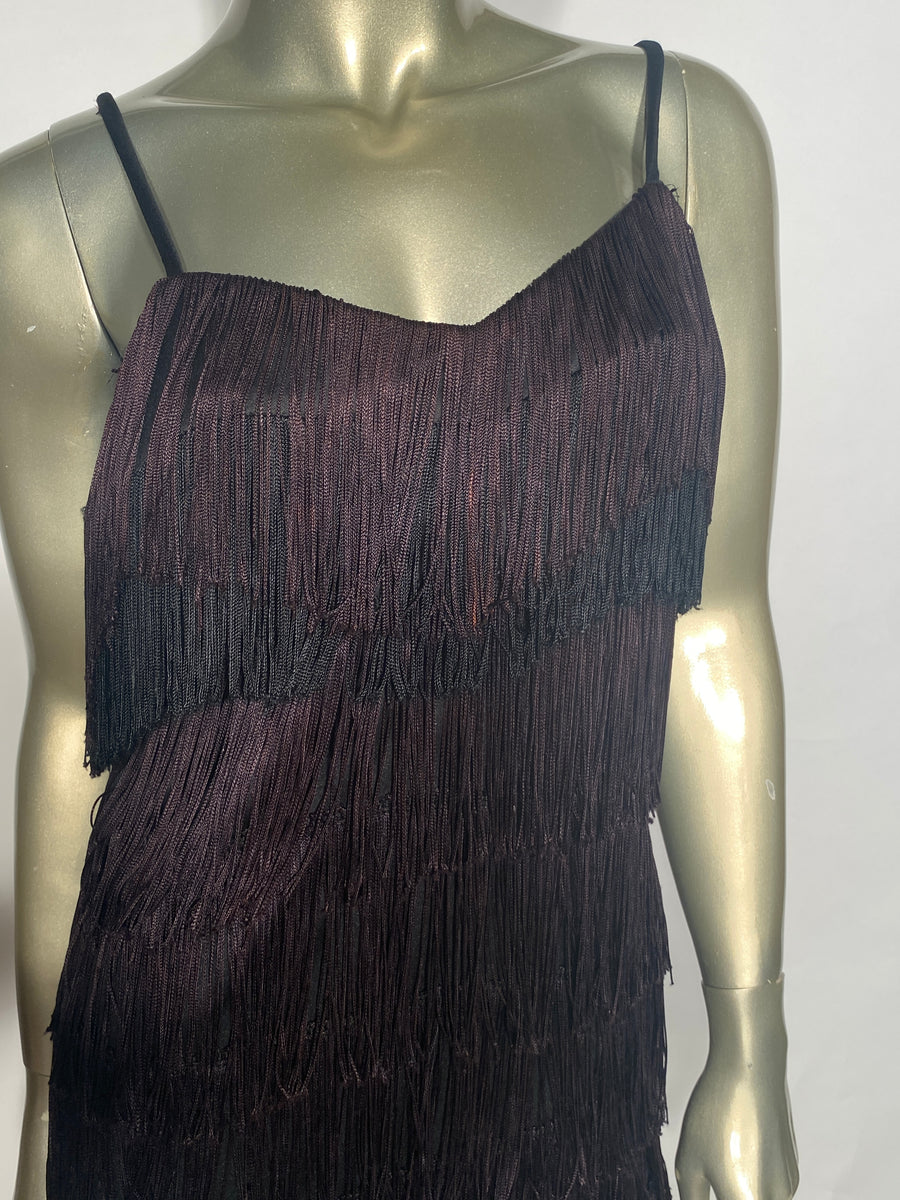 1970s Layered Black Fringe GoGo Dress Flapper Costume โ Divine Findsยฎ
