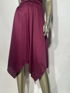 70s Purple Disco Dance Dress With Handkerchief Bottom Size XS