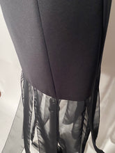 1980s Black Beaded Bodice & Car Wash Scarf Bottom Dress